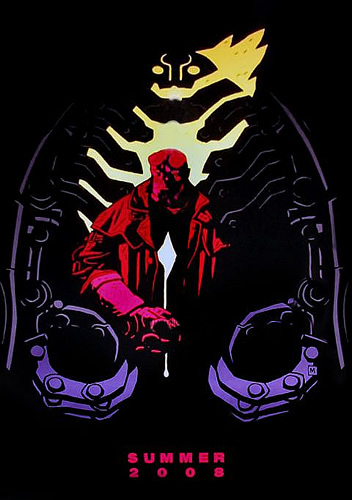 Teaser póster de Hellboy 2: The Golden Army regalado en la Comic-Con 2007